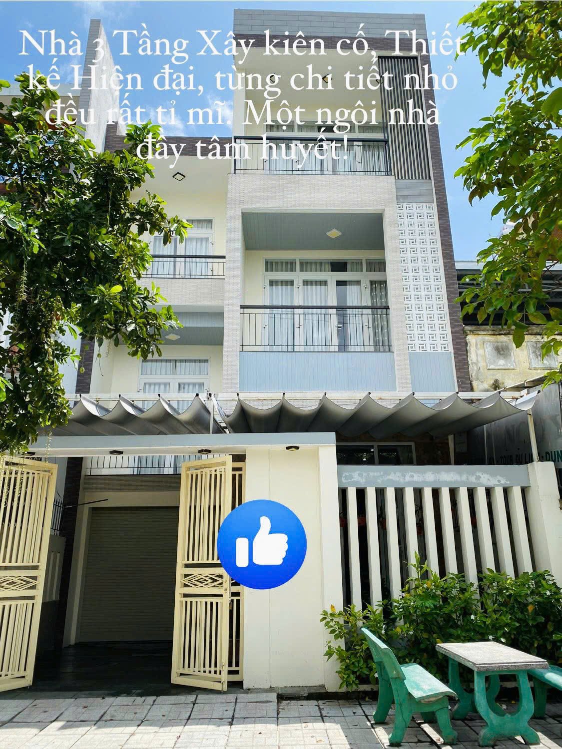 Nhà 3 tầng mới – full nội thất – mặt tiền Hồ Nghinh (Bàn Thạch) – 161m2